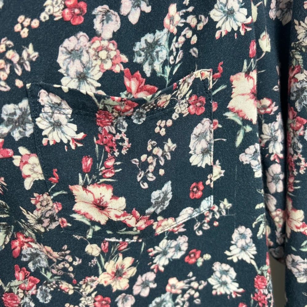 Multiblu Jeans women’s long sleeve blouse size L‎ cottage farmhouse western - Picture 8 of 11